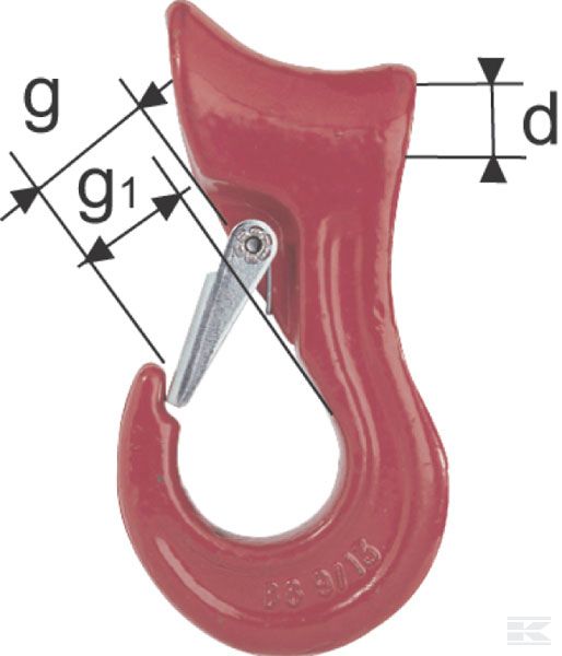 Seilgleithaken mit Sicherungsfalle
