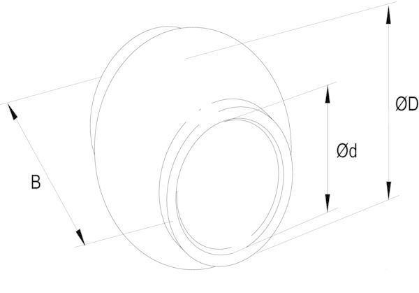 Kat 1-1 Oberlenkerkugel SAE 1020 (gehärteter Stahl