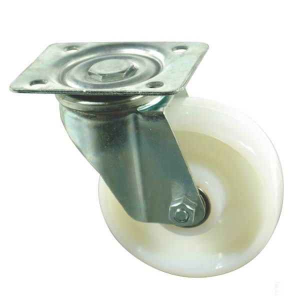 Lenkrolle mit Kunststoffrad 80 mm Kugellager 